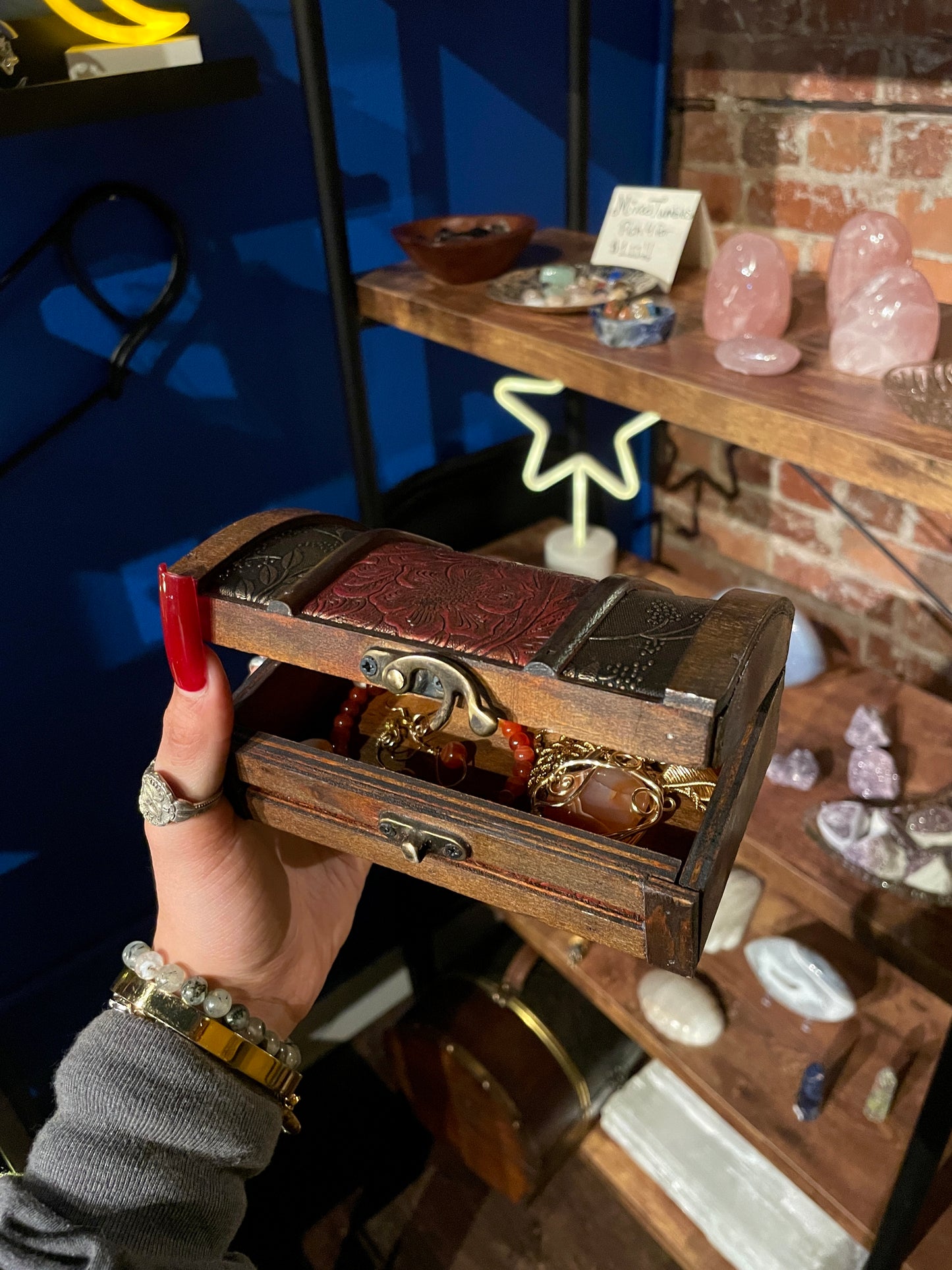 Mini Chest Jewelry Box