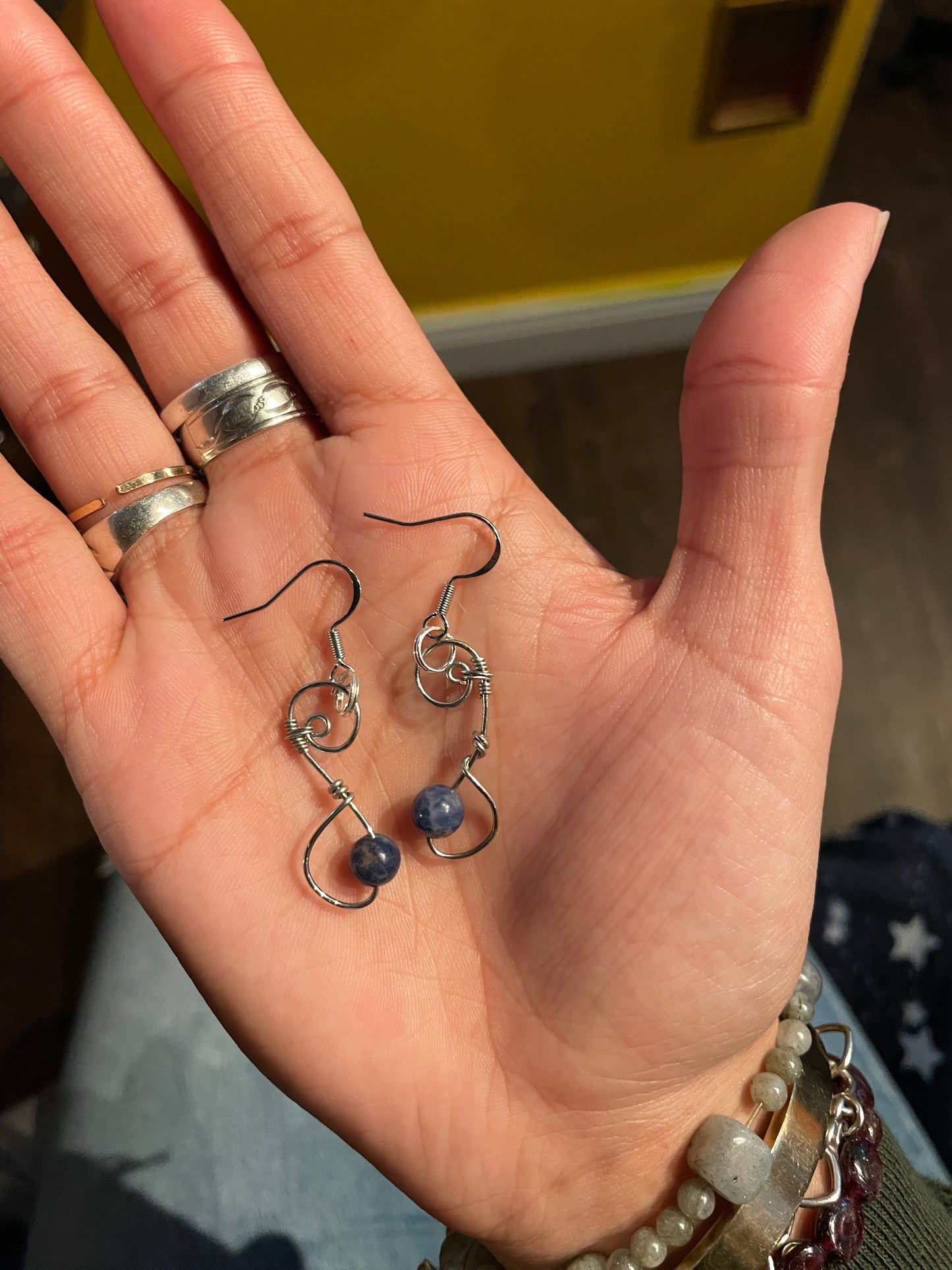 Silver ‘Drop it’ Sodalite Earrings