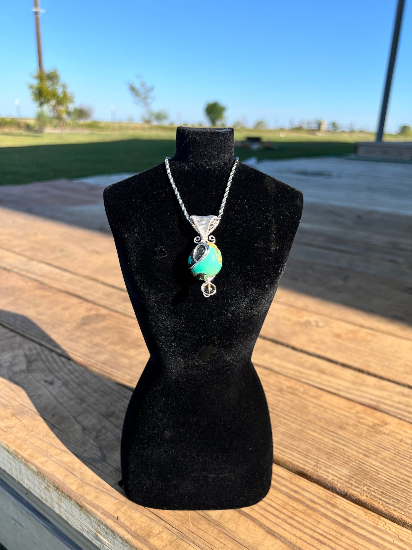 Silver Turquoise & Smokey Quartz ‘Grounded & Growing’ Necklace