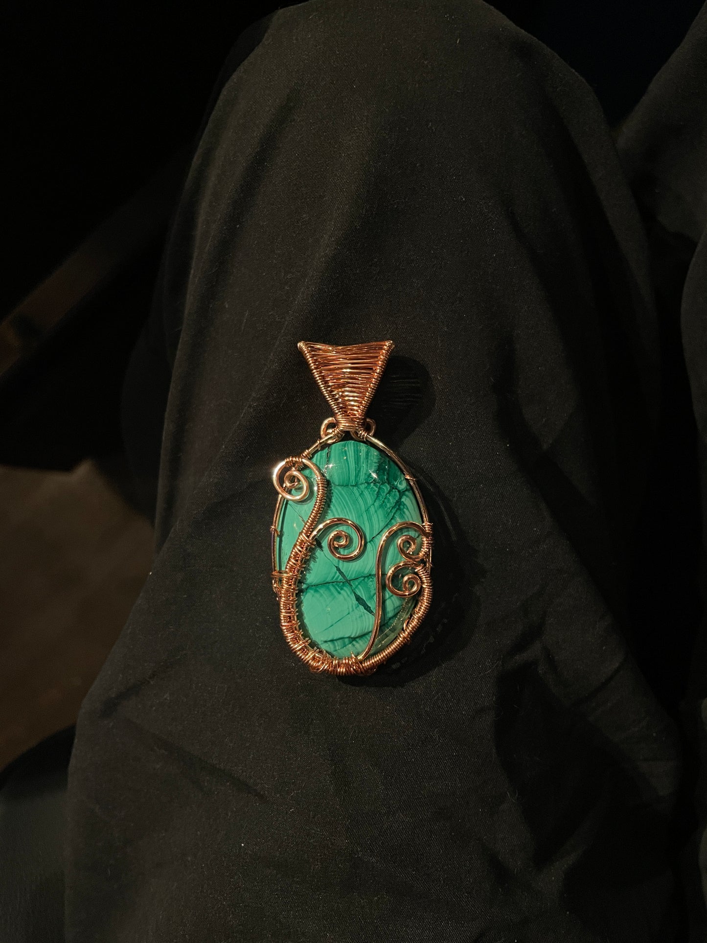 Copper Malachite Pendant