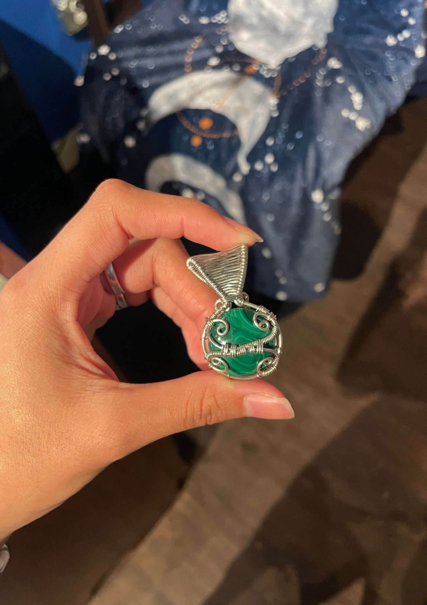 Malachite ‘Mariposa’ Pendant