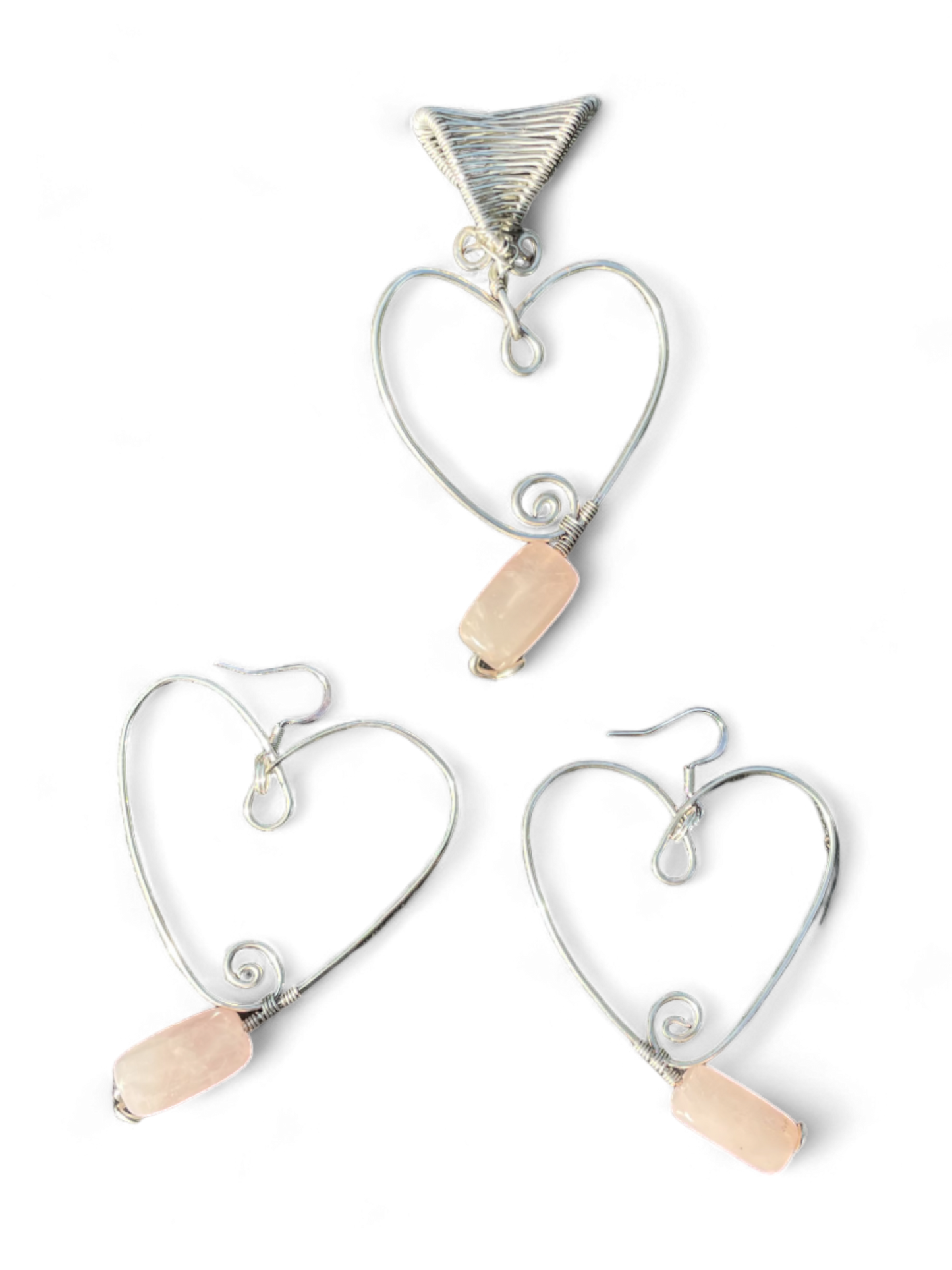 Rose Quartz Corazon Set