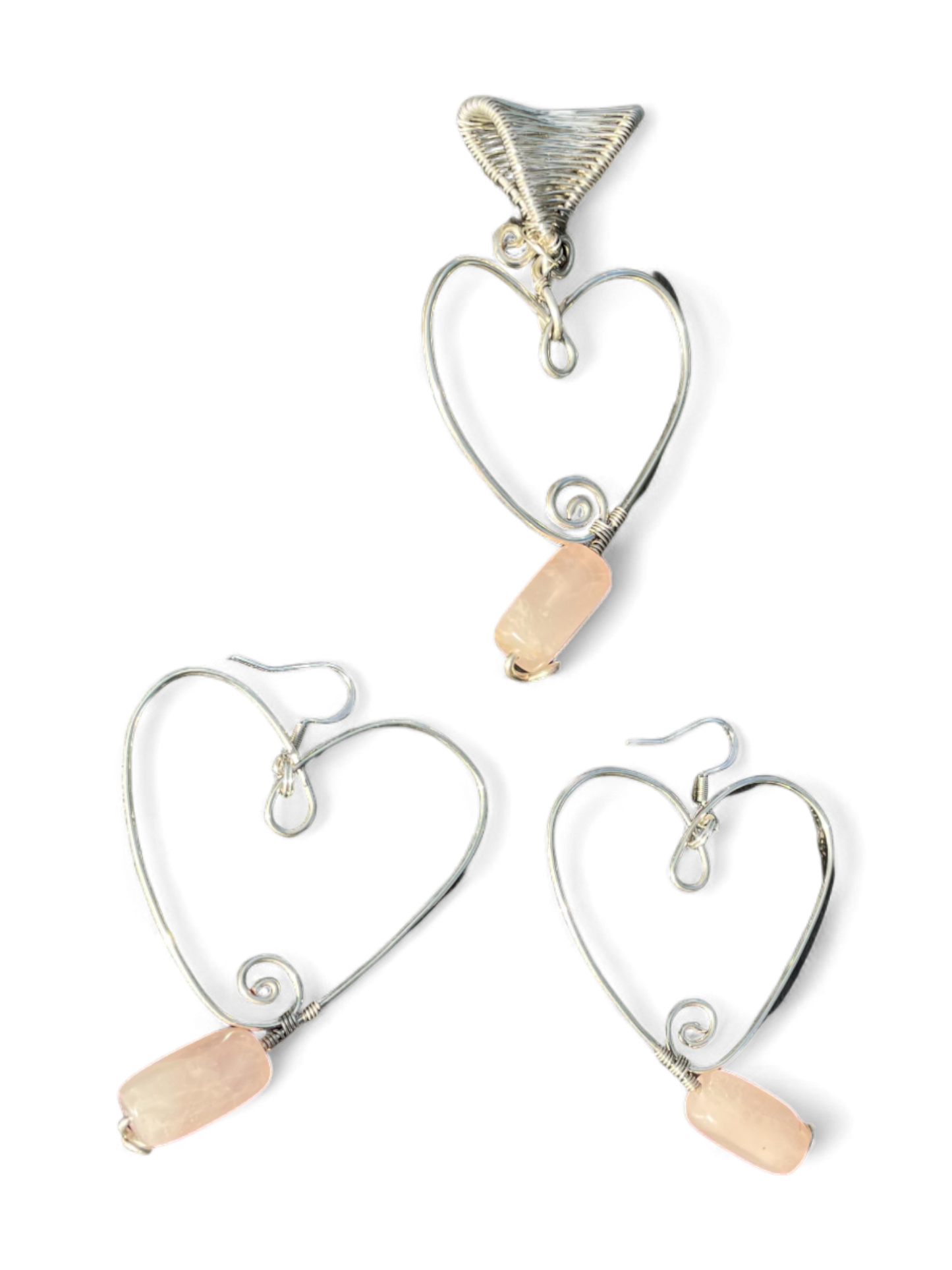 Rose Quartz Corazon Set