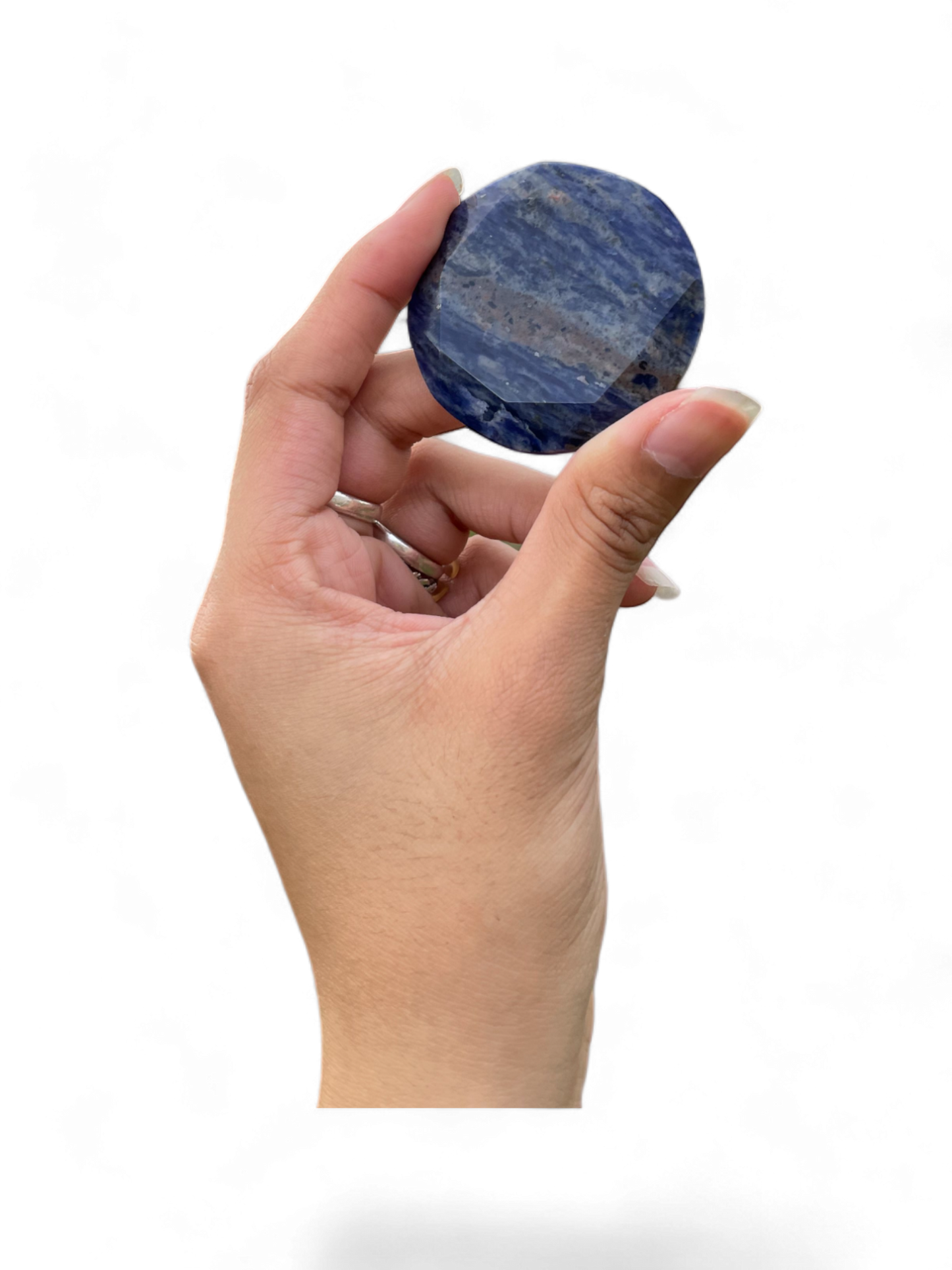 Faceted Sodalite Disc