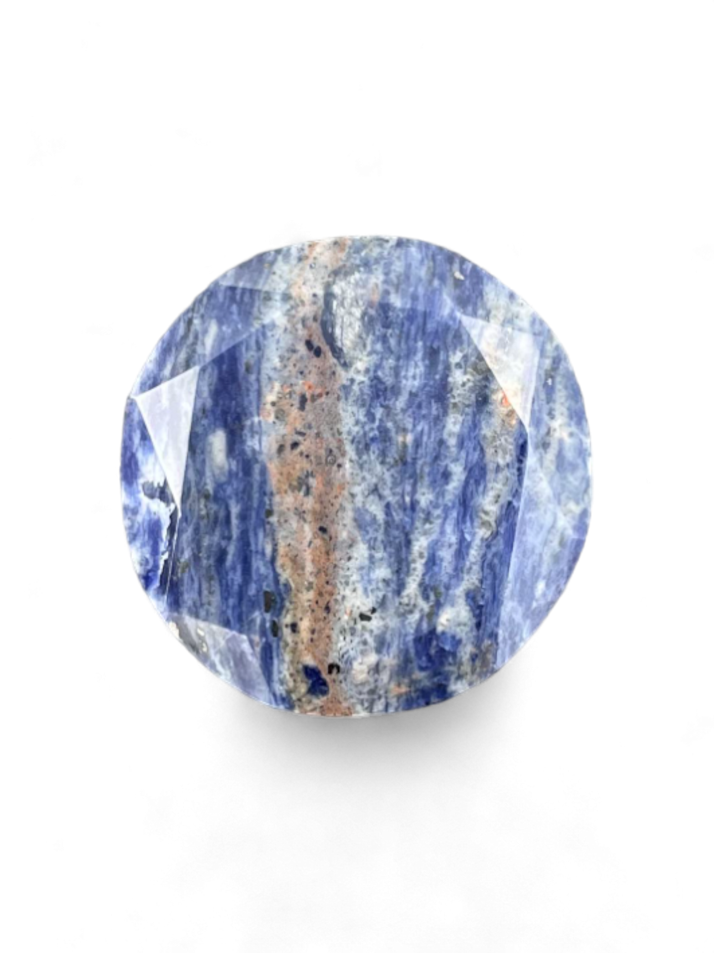 Faceted Sodalite Disc