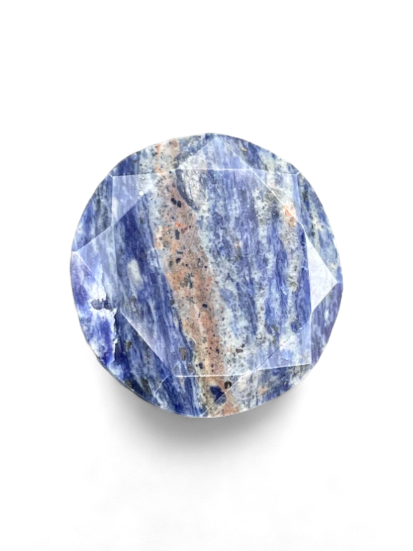 Faceted Sodalite Disc