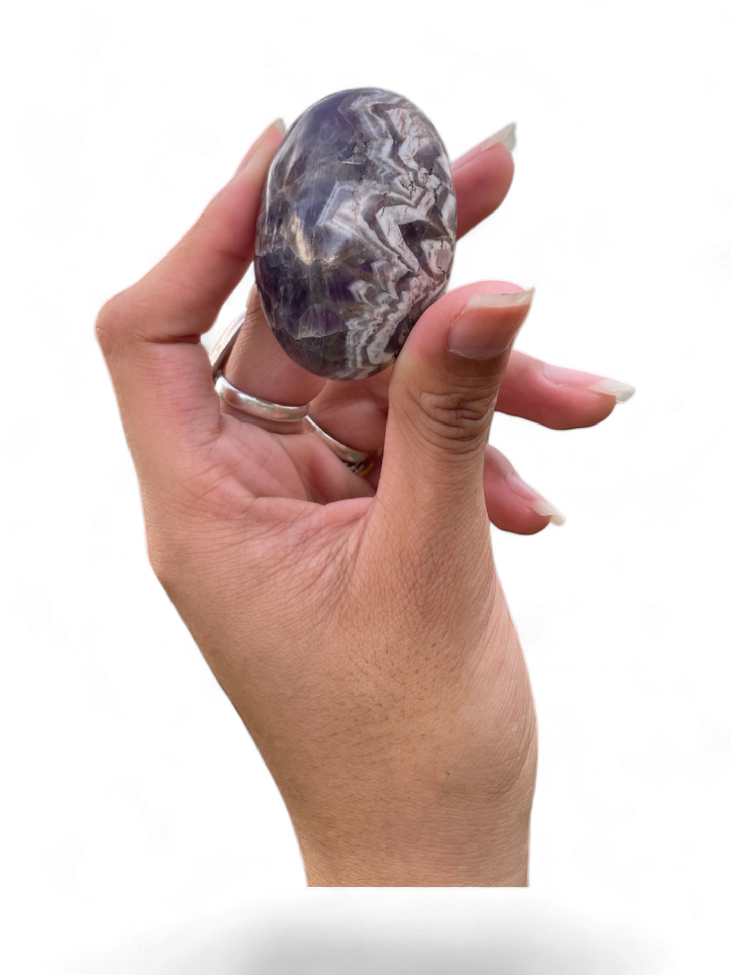 Chevron Amethyst Palm Stone