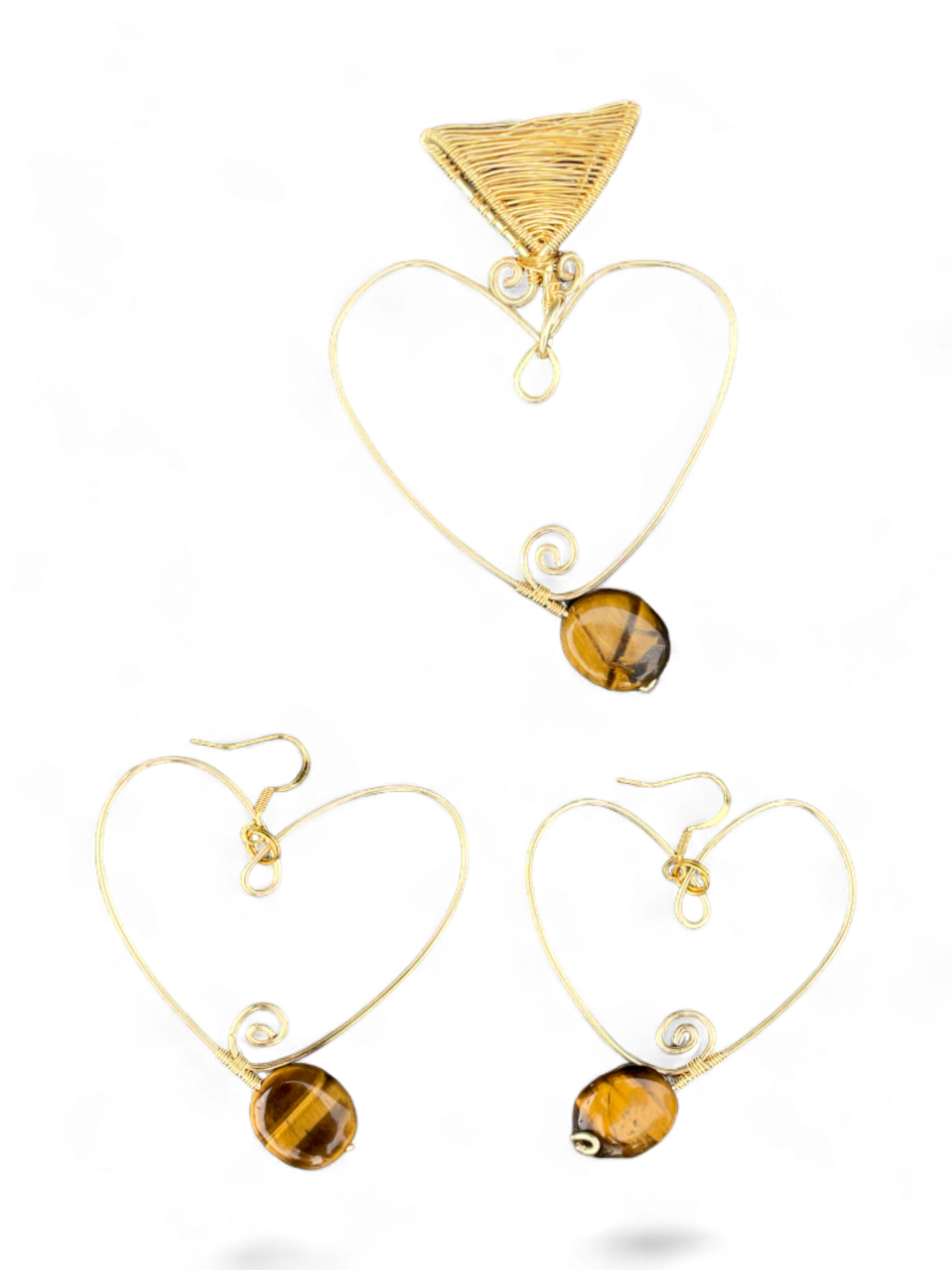 Tiger Eye Corazon Set